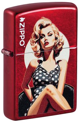 Zippo Feuerzeug Polka Dot Pinup Candy Apple Red