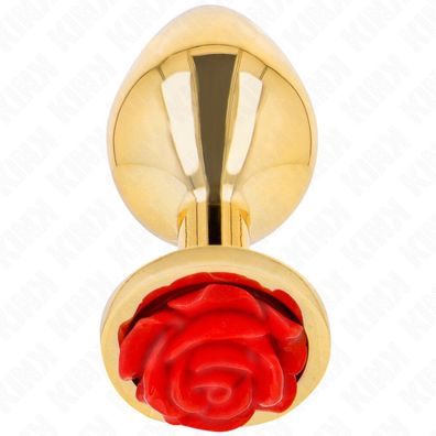 Kink - Plug Anal Gold Rose Rot Größ M
