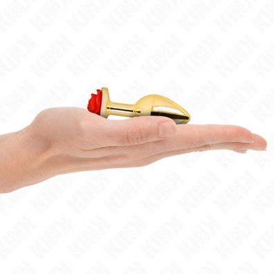 Kink - Plug Anal Gold Rose Rot Größ S