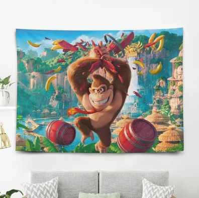 Donkey Kong Wandteppich Wandbehang Schlafzimmer Tagesdecke