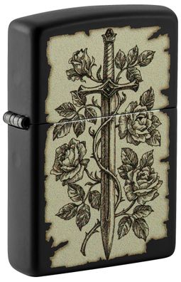 Zippo Feuerzeug Medieval Swords schwarz matt