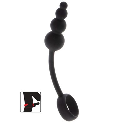 Anal Snake Plug & Penisring Schwarz