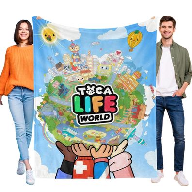 Toca Life World Decke Tagesdecke Kuscheldecke Kinderbettwasche Mehrere Groben