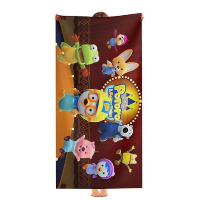 Pororo the Little Penguin Strandtuch Schnell Trocknend Mikrofaser 75cmx150cm