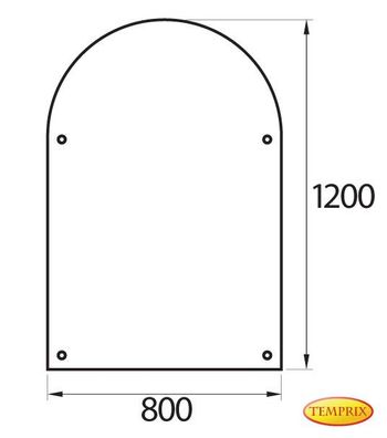 Hitzeschutz Glas für Kamin & Ofen | Wandschutz Möbelschutz vor Hitze Modell Varberg