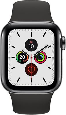 Apple Watch Series 5 GPS+LTE 40mm Stainless Steel Black Sportband - Bastlerware