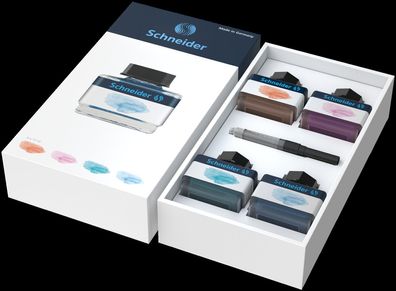Schneider Pastel Tinten Set 1, 4 Farben + Konverter