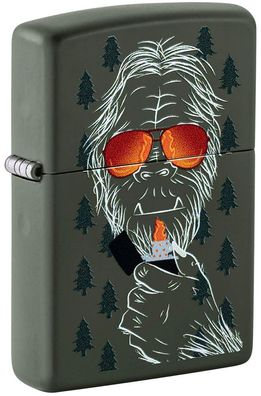 Zippo Bigfoot Green Matte Old Man Sturmfeuerzeug
