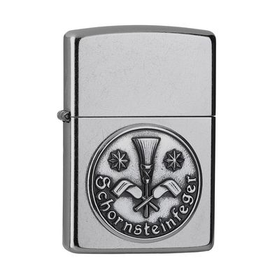 Zippo Feuerzeug Schornsteinfeger Emblem chrom