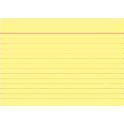 Brunnen Karteikarte A6 liniert gelb 100 Stück 102260110