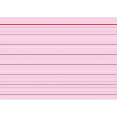 Brunnen Karteikarte A5 liniert rot 100 Stück 102250120