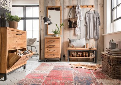 Garderobenset 5-tlg. 'Lima' Wildeiche massiv