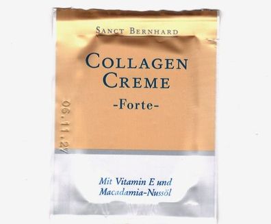 Sanct Bernhard Collagencreme Forte mit Vitamin E und Nussöl 2ml Reisegröße