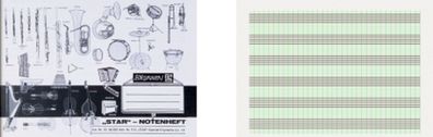 Brunnen Notenheft A5quer Star Lineatur 14 8 Blatt 1046836