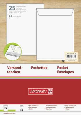 Brunnen Versandtasche C4 weiss 120g 25Stück 105343425