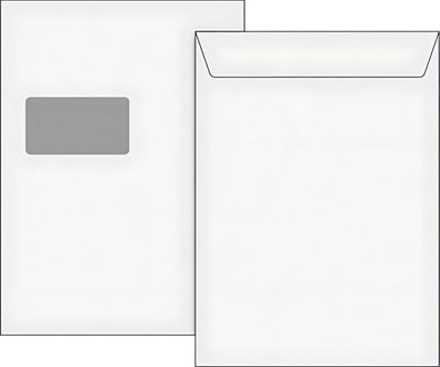 Brunnen Versandtasche C4 weiss mit Fenster 1 105344000