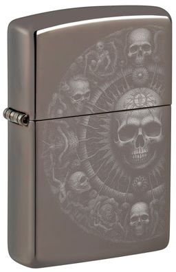 Zippo Feuerzeug Black Ice Skull Mandala Benzin