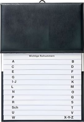 Brunnen Telefonregister 16x22cm schwarz Schuppen 106433590