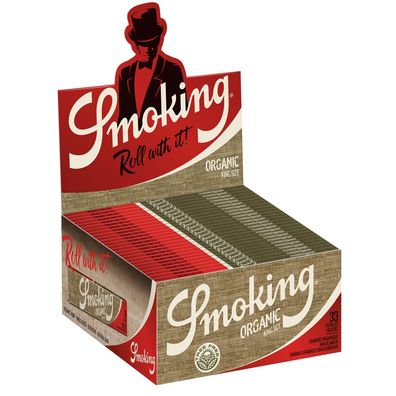 Box Smoking King Size Organic Papers 50 Hefte à 33 Blatt, Ultrathin