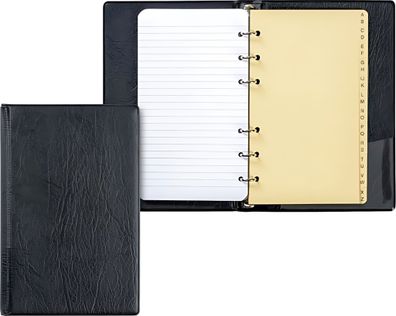 Brunnen Ringbuch 9x15cm schwarz 6-Ringe 106511090