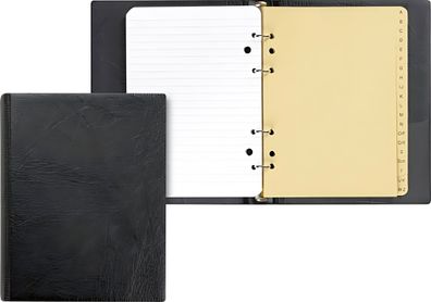 Brunnen Ringbuch A6 schwarz 2-Ringe 106521090