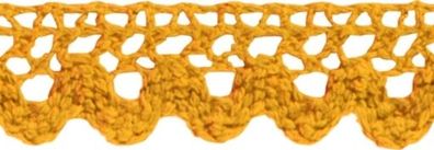 HEYDA 203584510 Spitzen Tape 2 m x 15 mm 100 % Baumwolle gelb