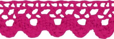 HEYDA 203584564 Spitzen Tape 2 m x 15 mm 100 % Baumwolle pink