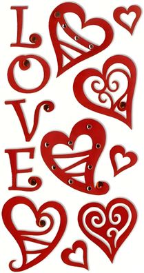 HEYDA 203780636 Stick-On's-Mix Herzen 75 x 165 cm