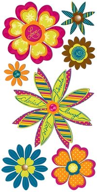 HEYDA 203780653 Stick-On's-Mix Blumen 75 x 165 cm pastell