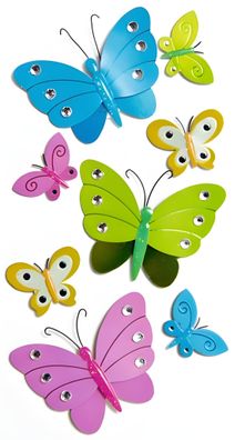 HEYDA 203780710 Stick-On's-Mix Schmetterlinge mit Strass 75 x 165 cm