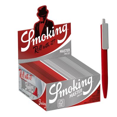 1 Box Smoking King Size Master Zigarettenpapier 50 Stk + Smoking Kugelschreiber