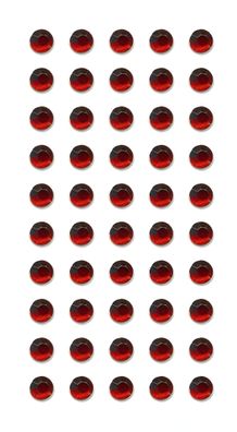 HEYDA 203782917 Strass-Sticker rund 75 x 165 cm Acryl rot