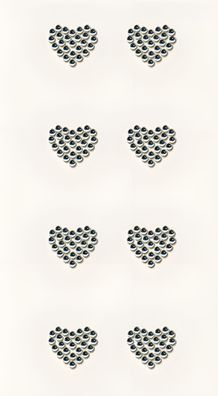 HEYDA 203782920 Strass-Sticker Herz 75 x 165 cm Acryl glasklar