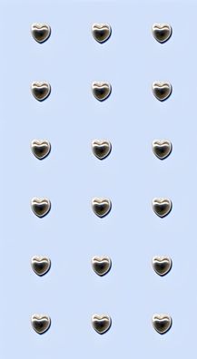 Perlen-Sticker Herz groß 75 x 165 cm Ø ca. 6 mm Cabochon-Perlen weiss