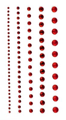 HEYDA 203782940 Strass-Sticker 75 x 165 cm Ø ca. 2 - 6 mm Acryl rot