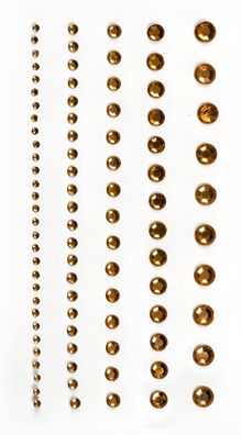 HEYDA Strass-Sticker 75 x 165 cm Ø ca. 2 - 6 mm Acryl goldfarben