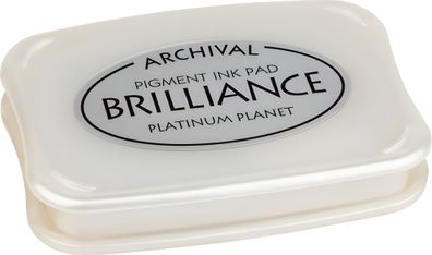 Tsukineko 211511675 Stempelkissen Brilliance 10 x 7 cm silberfarben