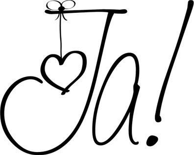 HEYDA 211800011 Stempel Hochzeit Ja! Holz matt lackiert