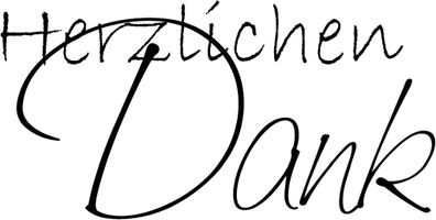 HEYDA 211800601 Stempel Danke Herzlichen Dank Holz matt lackiert