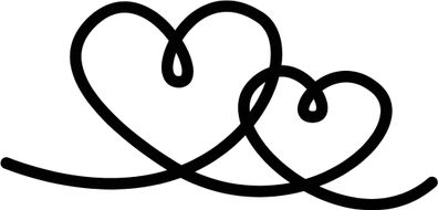 HEYDA 211801006 Stempel Hochzeit Doppelherz Holz matt lackiert