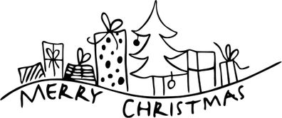 HEYDA 211801400 Stempel Weihnachten Geschenke! Holz matt lackiert