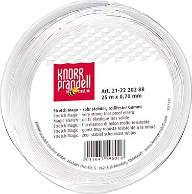 KNORR Prandell 212220288 Stretch Magic 25 m Ø 07 mm Gummi transparent