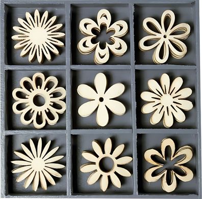 KNORR Prandell Holzornamentbox Fantasie Blumen 105 x 105 cm Sperrholz