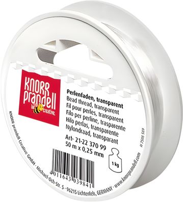 Perlenfaden transparent 50 m Ø 025 mm Nylonfaden transparent