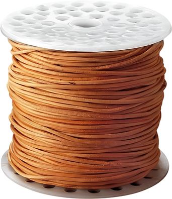 KNORR Prandell Lederriemen Großrolle 20 m Ø 2 mm Rindsleder natur