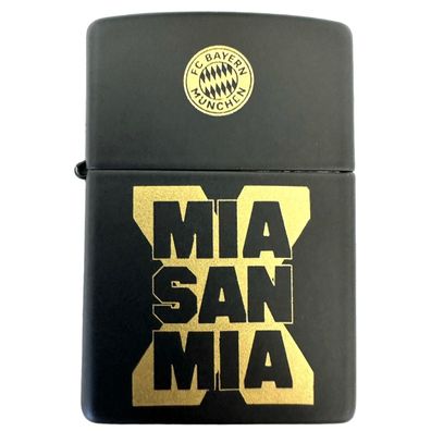 Zippo Feuerzeug FC Bayern München Mia san Mia schwarz