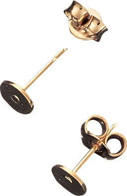 KNORR Prandell 212369532 Ohrstecker Platte: Ø 5 mm Metall goldfarben