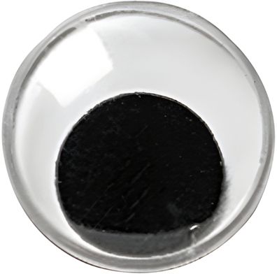 Wackelaugen Ø 20 mm Kunststoff weiss mit schwarzer Pupille