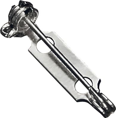Broschennadel Sicherheitsverschluss 19 mm Metall silberfarben