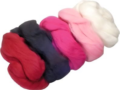 KNORR Prandell Merino-Wolle-Mix weiss rosa pink dunkelrot lila